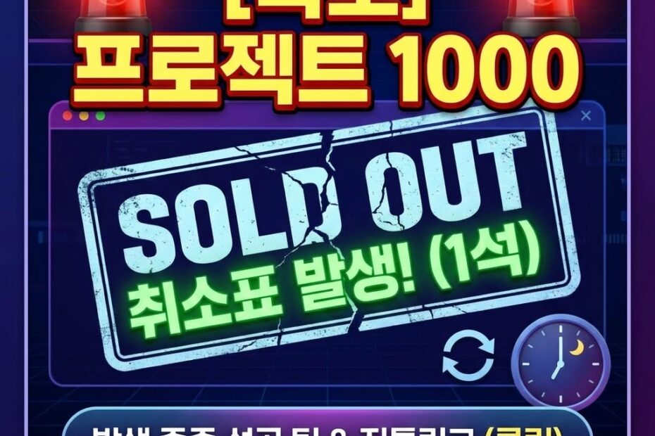 취소표 예매하기