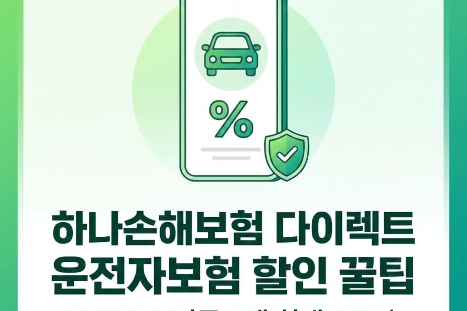 하나손해보험 할인 방법