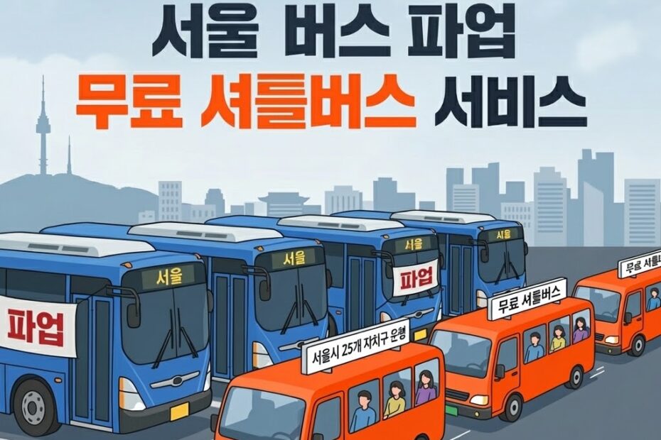 서울 버스 파업 무료 셔틀버스